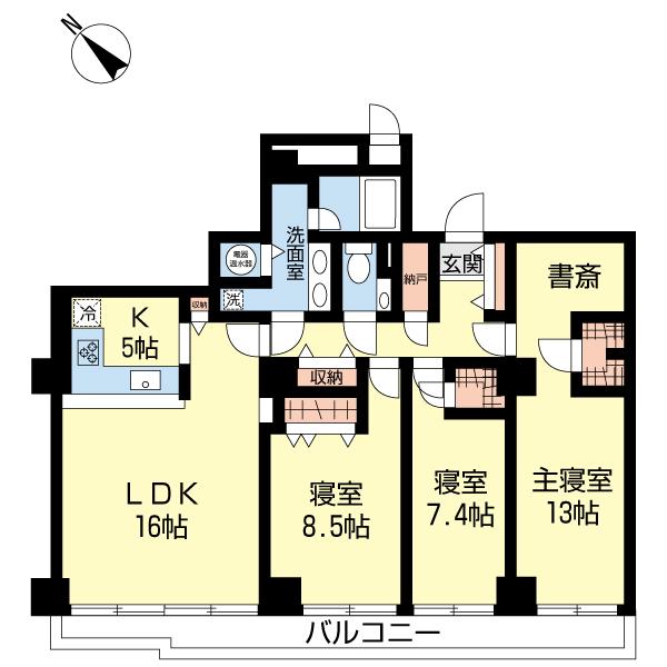 Floor plan. 4LDK, Price 49,900,000 yen, Footprint 115.56 sq m , Balcony area 14.2 sq m