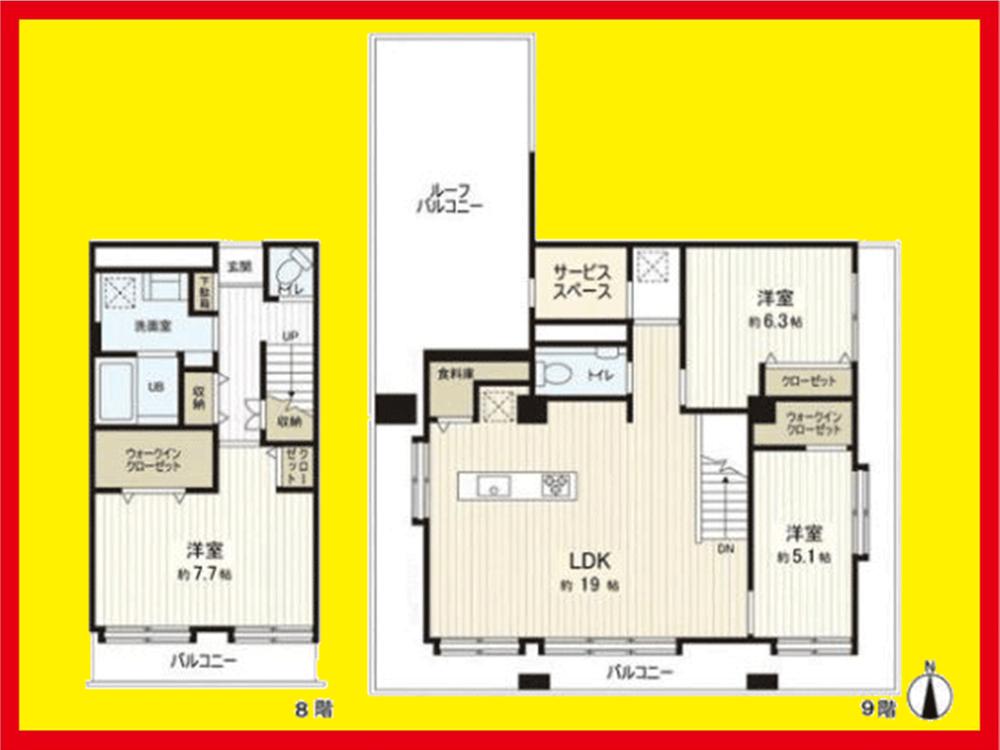 Floor plan. 3LDK + S (storeroom), Price 36,900,000 yen, Occupied area 99.86 sq m , Balcony area 29.19 sq m