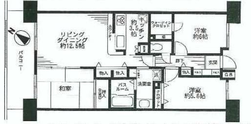 Floor plan. 3LDK, Price 33,800,000 yen, Occupied area 76.04 sq m , Balcony area 11.7 sq m