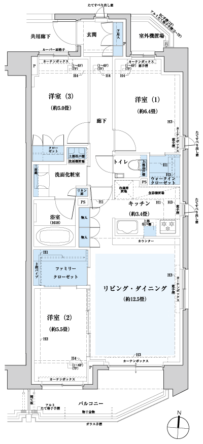 Floor: 3LDK + WIC + FC, the occupied area: 76.67 sq m, Price: 50,300,000 yen, now on sale