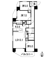 Floor: 3LDK + WIC + N, the occupied area: 80.09 sq m, Price: 51,900,000 yen, now on sale