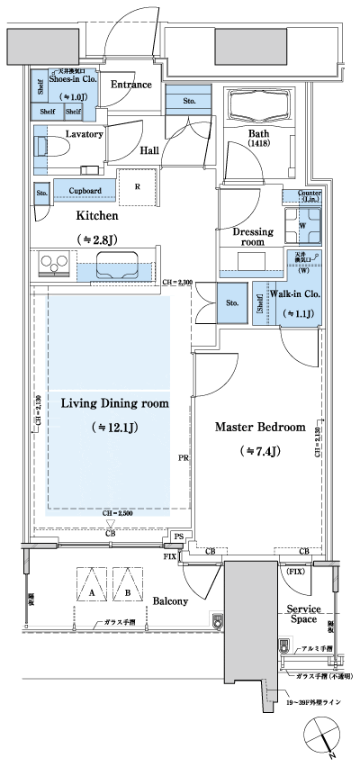 Floor: 1LD ・ K + WIC + SIC, the occupied area: 54.86 sq m, Price: TBD