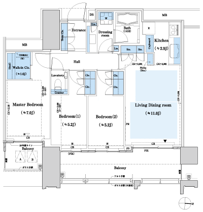 Floor: 3LD ・ K + WIC, the occupied area: 73.74 sq m, Price: TBD
