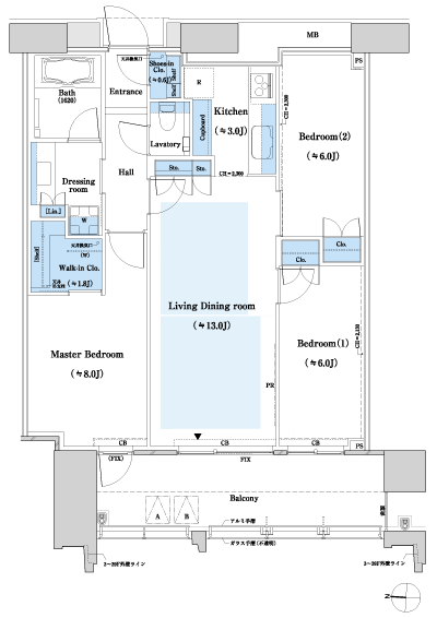 Floor: 3LD ・ K + WIC + SIC, the occupied area: 80.25 sq m, Price: TBD