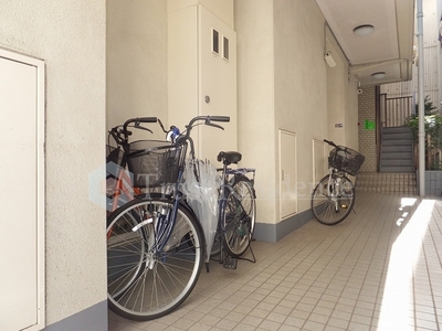 Parking lot. Bicycle-parking space