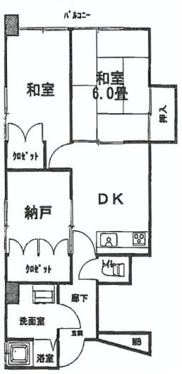 Floor plan. 3DK, Price 17.5 million yen, Occupied area 49.93 sq m , Balcony area 6 sq m