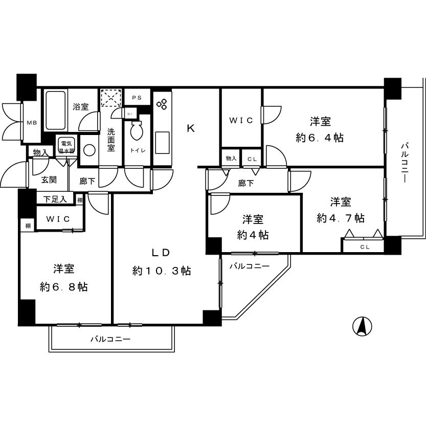 Floor plan. 4LDK, Price 39,900,000 yen, Occupied area 81.13 sq m , Balcony area 13.95 sq m   ■ east ・ Minamikaku room dwelling unit  ■ Already the new interior renovation