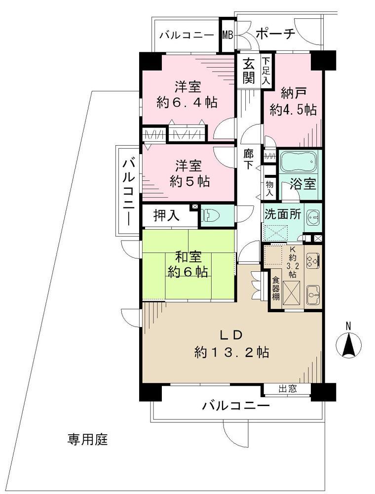 Floor plan. 3LDK + S (storeroom), Price 34,800,000 yen, Occupied area 82.96 sq m , Balcony area 15.3 sq m