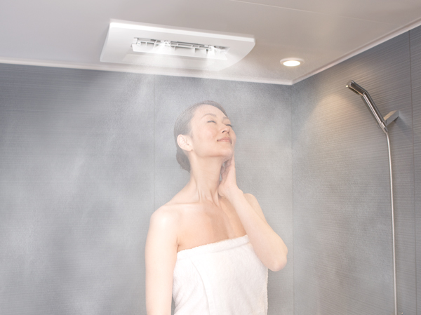 Bathing-wash room.  [Micro mist sauna ・ Bathroom heating dryer] You can enjoy the mist bathing, such as sweating effects and blood flow promoted in a short period of time. Also, Also equipped with a heating function in addition to ventilation. You can dry the clothes on a rainy day.