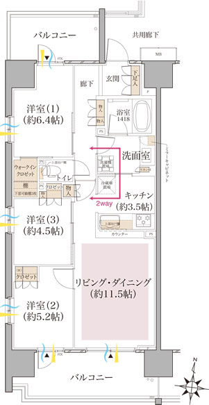Floor: 3LDK + WIC, the occupied area: 71.98 sq m, Price: TBD