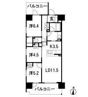 Floor: 3LDK + WIC, the occupied area: 71.98 sq m, Price: 41,780,000 yen, now on sale