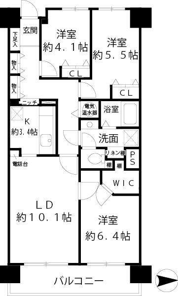 Floor plan. 3LDK, Price 36,900,000 yen, Occupied area 70.87 sq m , Balcony area 8.52 sq m   ■ Already the new interior renovation! ! Rooms in the are you beautiful.