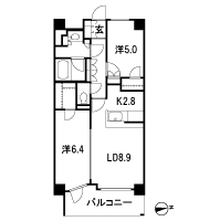 Floor: 2LDK + 2WIC + TR, the occupied area: 55.71 sq m, Price: 30,300,000 yen, now on sale