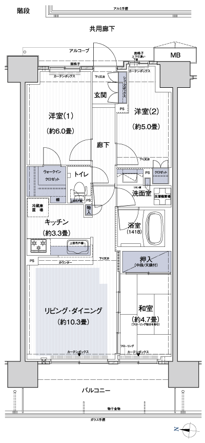 Floor: 3LDK + WIC, the occupied area: 65.34 sq m, price: 43 million yen (tentative)