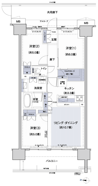 Floor: 3LDK + MC, occupied area: 68.32 sq m, Price: 46,639,200 yen, now on sale