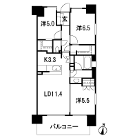 Floor: 3LDK + MC + WIC, the occupied area: 71.73 sq m, price: 45 million yen (tentative)