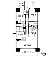 Floor: 3LDK + WIC, the occupied area: 70.01 sq m, price: 52 million yen (tentative)