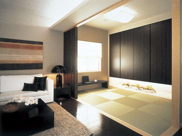 Interior.  [Japanese-style room] living ・ Lead in the dining and flat, Space of open-minded sum. It fosters moments of relaxation toting the flavor and quality of.  ※ In the apartment pavilionese-style room of the equipment can be confirmed. (The room is different from the one of this sale)