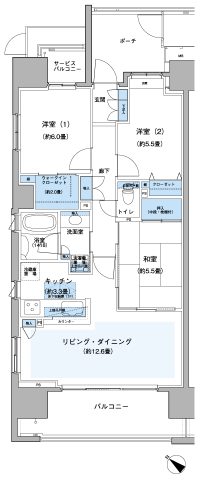 Floor: 3LDK + WIC, the occupied area: 75.41 sq m, Price: 48,980,000 yen, now on sale