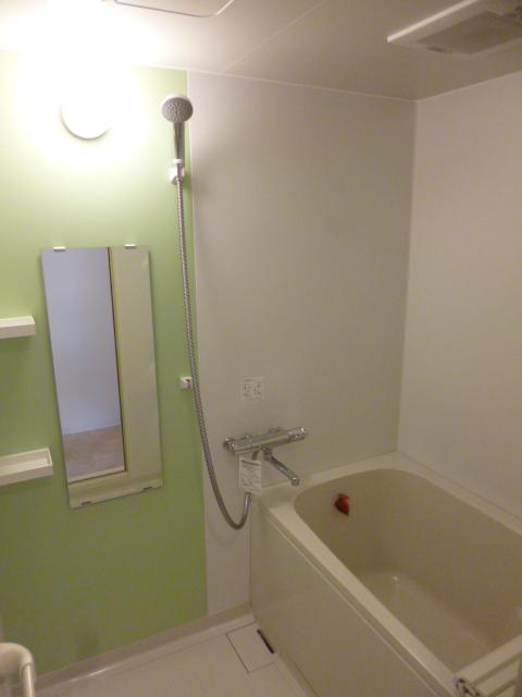 Bathroom. In refreshing impression bathroom, Panel is accented.