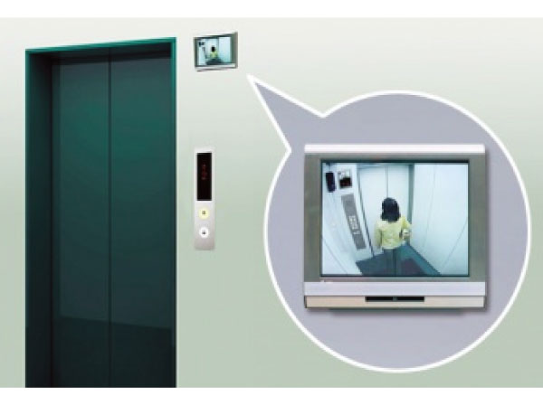 Security.  [Elevator in the surveillance camera] Installing the camera with recording function in the elevator. 1F is the elevator hall you will find a color monitor that the video can be confirmed. (Same specifications)