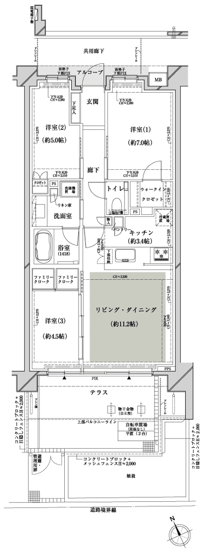 Floor: 3LDK + WIC + FCL, the occupied area: 70.32 sq m, Price: TBD