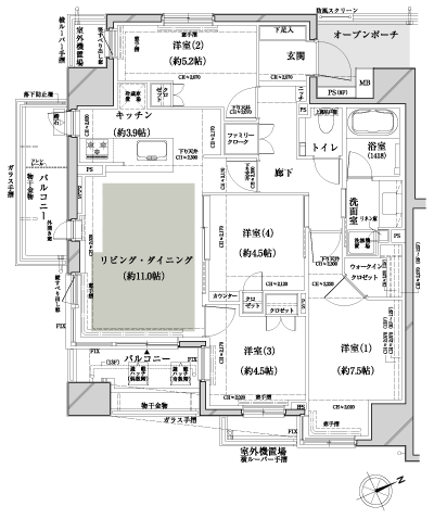 Floor: 4LDK + WIC + FCL, the occupied area: 80.69 sq m, Price: 51,965,400 yen, now on sale