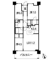 Floor: 3LDK + WIC + FCL, the occupied area: 70.32 sq m, Price: 40,611,500 yen, now on sale