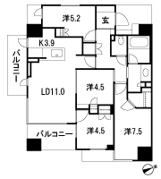 Floor: 4LDK + WIC + FCL, the occupied area: 80.69 sq m, Price: 51,965,400 yen, now on sale