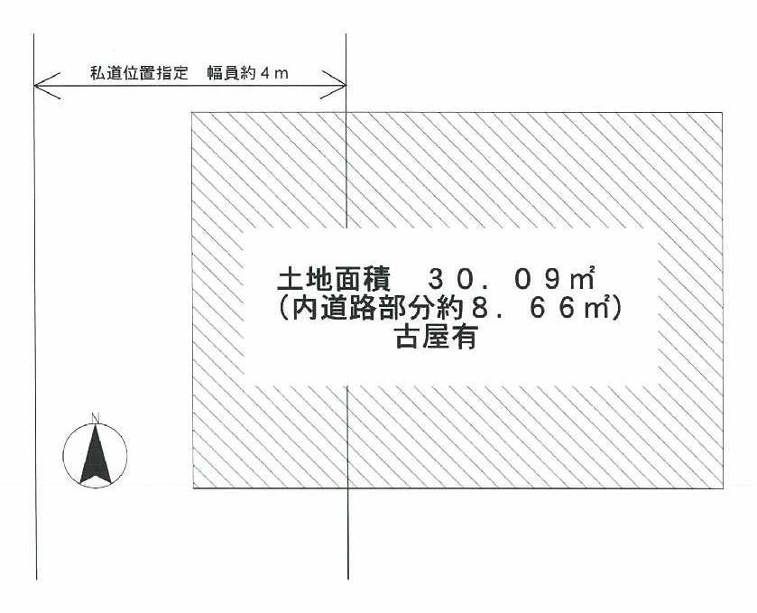 Compartment figure. Land price 8.8 million yen, Land area 30.09 sq m