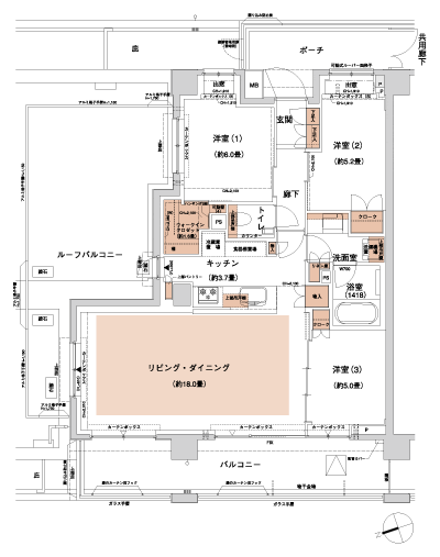 Floor: 3LDK + WIC, the occupied area: 80 sq m, Price: 57,480,000 yen, now on sale