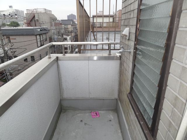 Balcony. Outdoor washing machine Storage