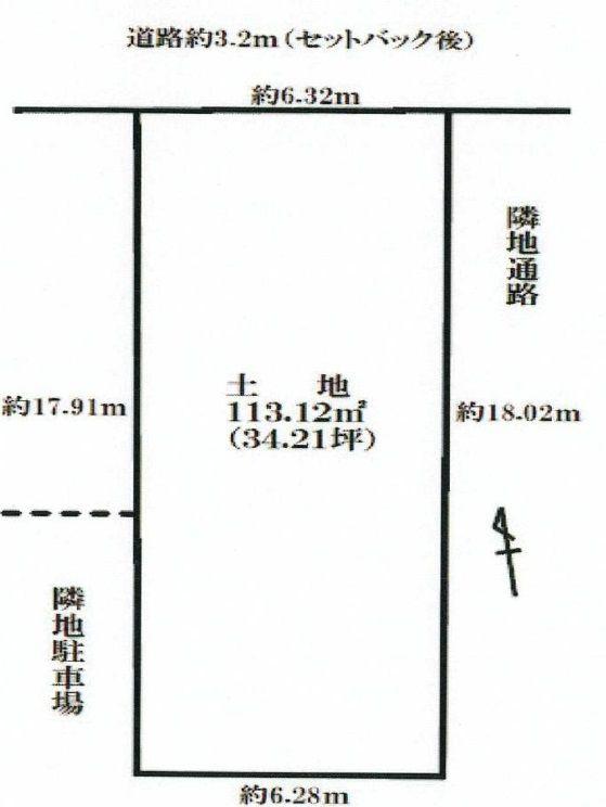Compartment figure. Land price 33,800,000 yen, Land area 113.12 sq m compartment view