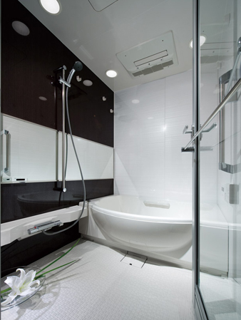 Bathing-wash room.  [Bathroom] You can bathe comfortably, About 1.4m × 1.8m, About 1.6m × 2.0m, It has adopted a large unit bus of three patterns of about 1.8m × 2.2m. In the bathtub with a bench leisurely sitz bath can enjoy, More relaxed bath time will enjoy.  ※ Top grade, It will be the bench without a large unit bus of about 1.8m × 2.2m.