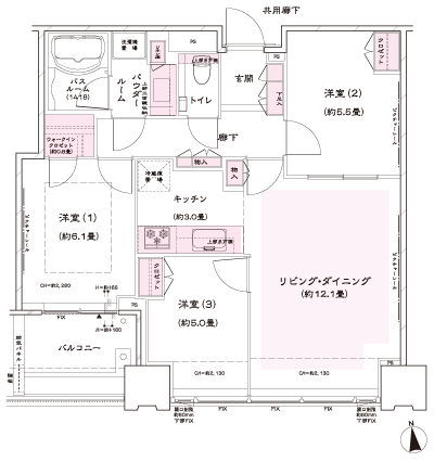Floor: 3LD ・ K + WIC (walk-in closet), the area occupied: 72.3 sq m, Price: 67,122,000 yen, now on sale
