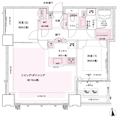 Floor: 2LD ・ K + N (storeroom) + WIC (walk-in closet), the occupied area: 77.23 sq m, Price: 70,664,000 yen, now on sale