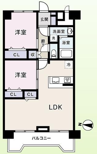 Floor plan. The room is the renovation already in color with a warm ☆