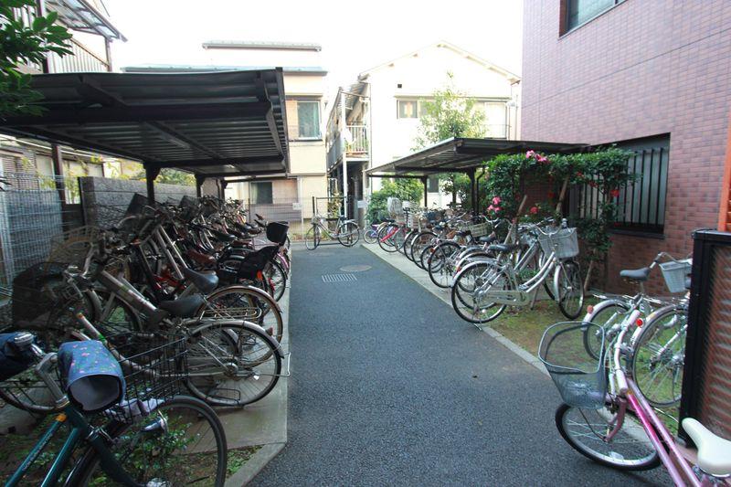 Parking lot. Bicycle-parking space