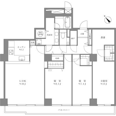 Floor plan. 3LDK, Price 49,900,000 yen, Footprint 115.56 sq m , Balcony area 14.2 sq m