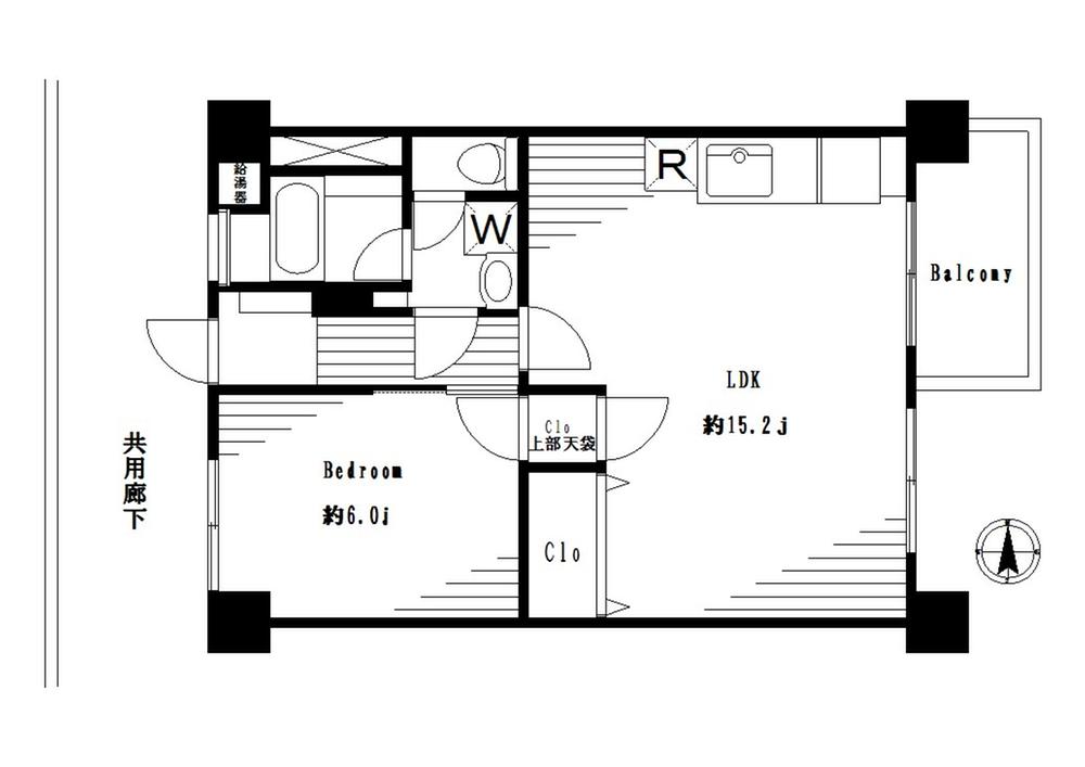 Floor plan. 1LDK, Price 16.8 million yen, Footprint 53.1 sq m , Balcony area 4.5 sq m