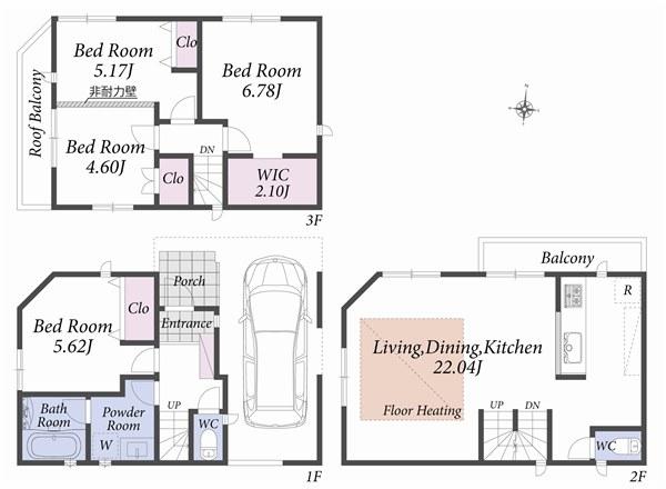 Reference plan floor plan 14 million yen ・ 99.56 sq m  ・ G Building