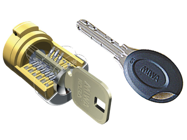 Security.  [Dimple cylinder key] Excellent in crime prevention, Effective as picking measures. Key, Operation since the insertion direction free reversible is also very smooth. (Conceptual diagram ・ Same specifications)