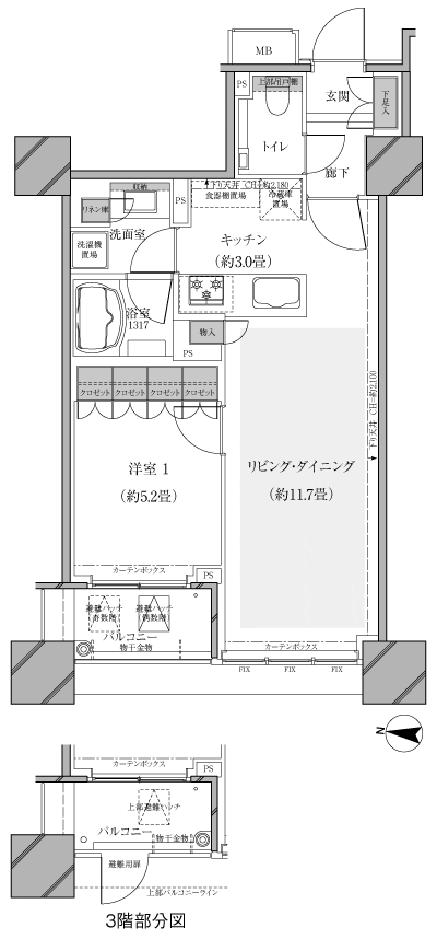 Floor: 1LDK, occupied area: 46.93 sq m