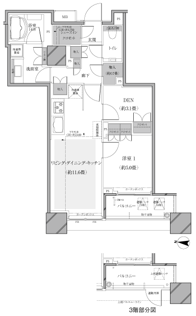 Floor: 1LDK, occupied area: 55.05 sq m