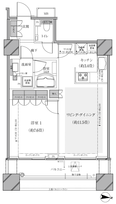 Floor: 1LDK, occupied area: 52.93 sq m