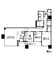 Floor: 3LDK, the area occupied: 86.8 sq m