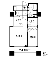 Floor: 1LDK, the area occupied: 54.5 sq m