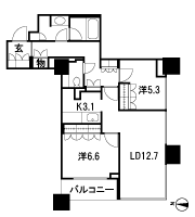 Floor: 2LDK, occupied area: 71.26 sq m