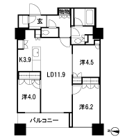 Floor: 3LDK, occupied area: 70.61 sq m