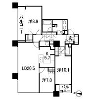 Floor: 3LDK, occupied area: 117.69 sq m